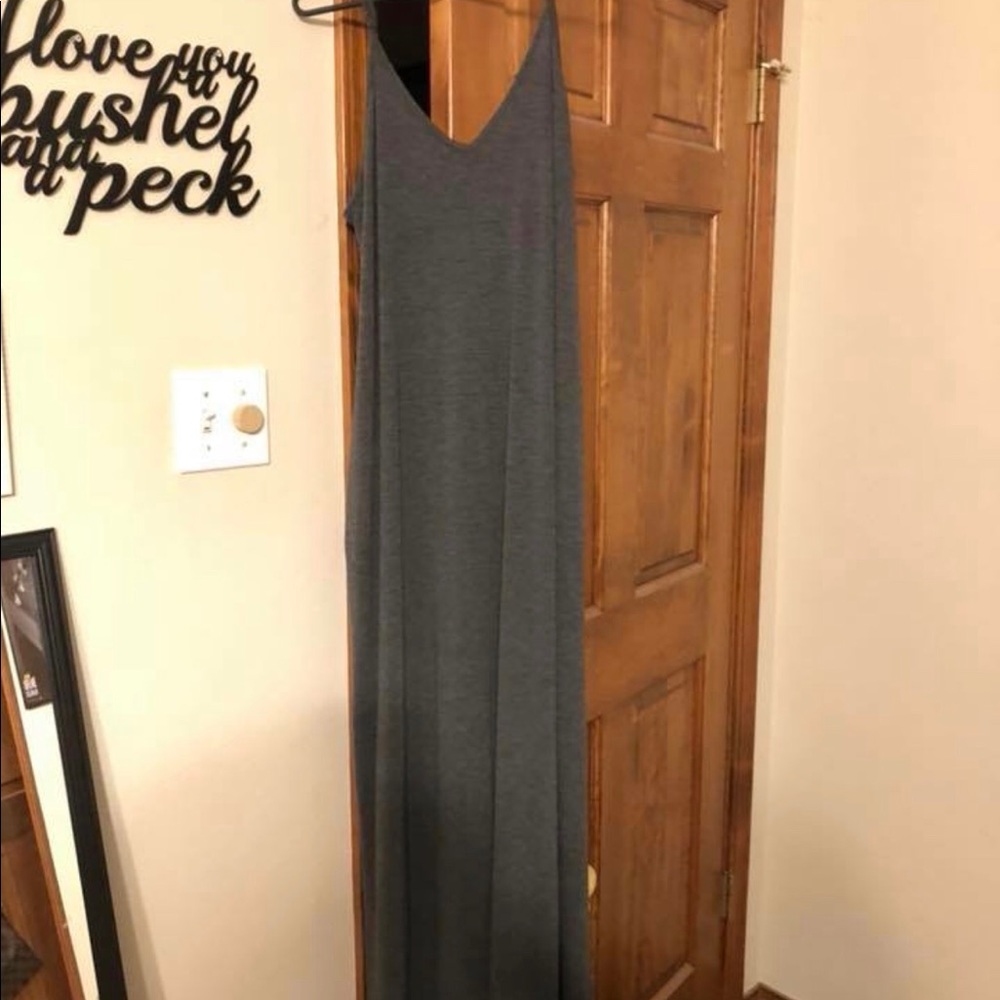 Gray maxi dress
